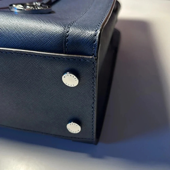 Michael Kors Dillon Satchel Navy Blue - Picture 10 of 13